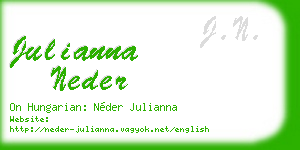 julianna neder business card